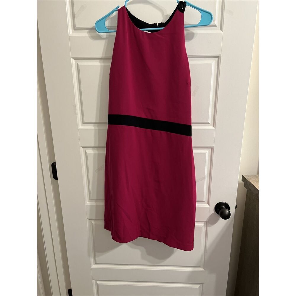 Belle Badgley Mischka Women Maroon Cocktail Dress Lined Size 12